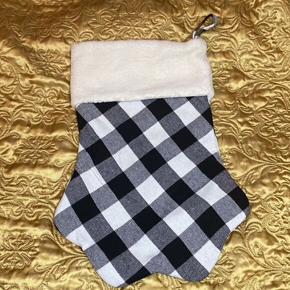 XL Plaid dog Paw Stocking - Picture 3 of 6